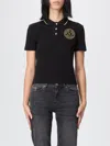 Versace Jeans Couture Logoed Polo In Black