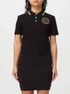 Versace Jeans Couture Logoed Polo In Black