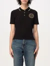 Versace Jeans Couture Polo Shirt  Woman Color Black In Schwarz