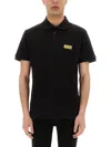 Versace Jeans Couture 范思哲2024秋季纯色金标百搭商务休闲气质男式polo衫 In Black