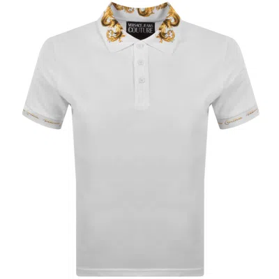 Versace Jeans Couture Polo T Shirt White In Animal Print