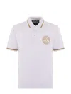 Versace Jeans Couture Logo-embroidered Cotton Polo Shirt In White