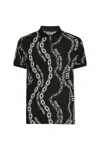 Versace Jeans Couture Chain Couture Polo Shirt In Black