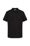 Versace Jeans Couture 范思哲2024秋季纯色金标百搭商务休闲气质男式polo衫 In Black