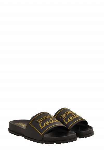 Versace Jeans Couture Pool Slide In Black
