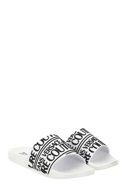 Versace Jeans Couture Pool Slides In White