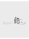 Versace Jeans Couture Slide Sandal With Logo In White
