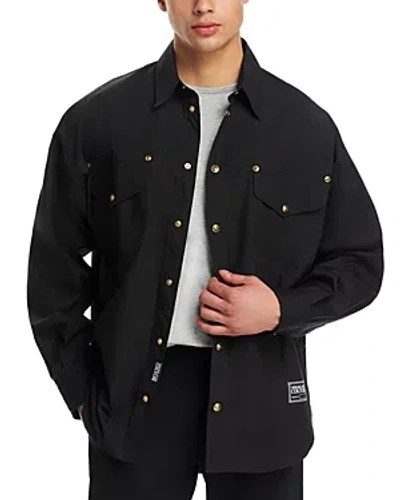 Versace Jeans Couture Pop Density Snap Jacket In Black