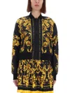 Versace Jeans Couture "porcelain Baroque" Jacket In Black