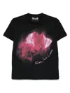 Versace Jeans Couture Print Cotton T-shirt In Black