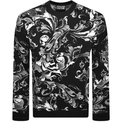 Versace Jeans Couture Print Sweatshirt Black In Multi
