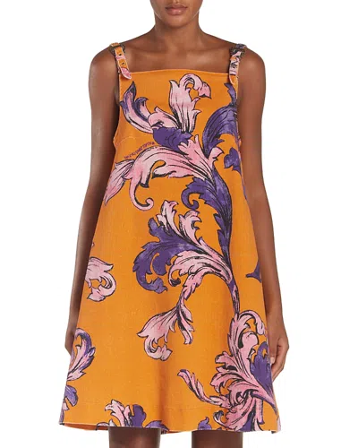 Versace Jeans Couture Printed Buckle Strap Mini Dress In Tiger
