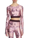 Versace Jeans Couture Chromo Couture Top In Rose