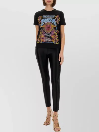 Versace Jeans Couture Printed Crew Neck Short Sleeve T-shirt
