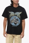 Versace Jeans Couture Printed Crew-neck T-shirt In Black