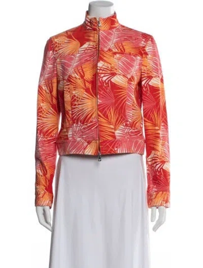 Pre-owned Versace Jeans Couture Printed Evening Jacket In Orange