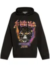 Shop Versace Jeans Couture Printed Hoodie In Black