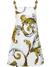 Versace Jeans Couture Printed Mini Dress In White