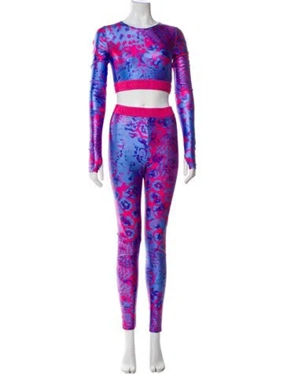 Pre-owned Versace Jeans Couture Printed Pant Set In Multi