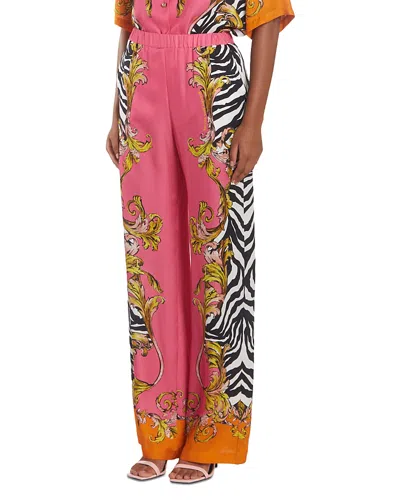 Versace Jeans Couture Printed Pants In Flamingo