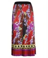 Versace Jeans Couture Woman Midi Skirt Burgundy Size 10 Polyester In Multi