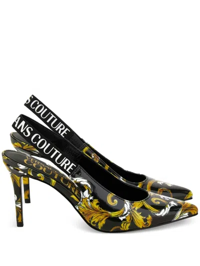Versace Jeans Couture Regalia Baroque Slingback In Patent Leather In Multi