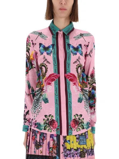 Versace Jeans Couture Printed Shirt In Multi
