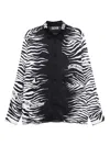 Versace Jeans Couture Print-embellished Black Shirt With Classic Collar In Black