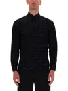 Versace Jeans Couture Printed Shirt In Black
