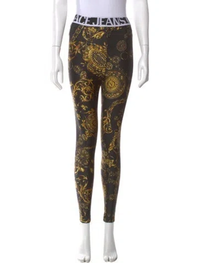 Pre-owned Versace Jeans Couture Printed Skinny Leg Pants In Multi
