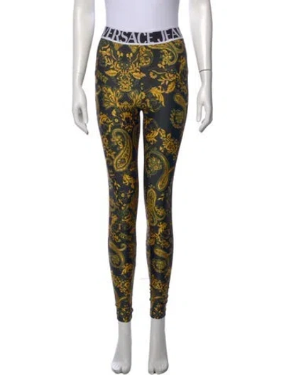 Pre-owned Versace Jeans Couture Printed Skinny Leg Pants In Multi