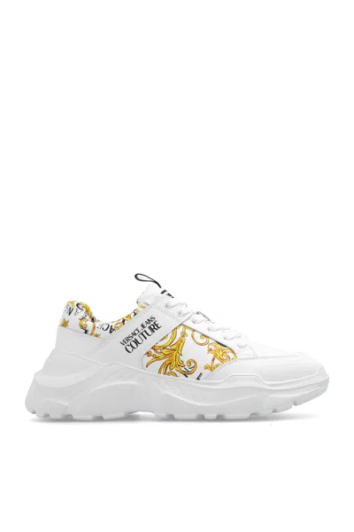 Versace Jeans Couture Printed Sneakers In White
