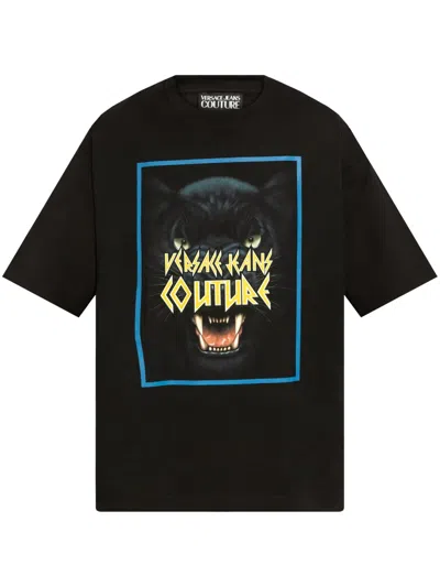 Versace Jeans Couture Printed T-shirt In Black