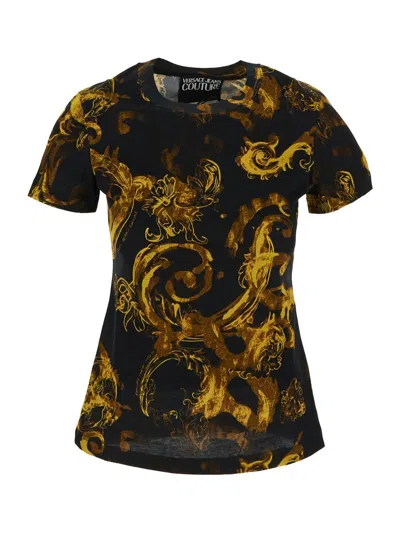 Versace Jeans Couture Printed T-shirt In Black