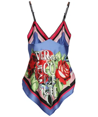 Versace Jeans Couture Printed Top In Multi