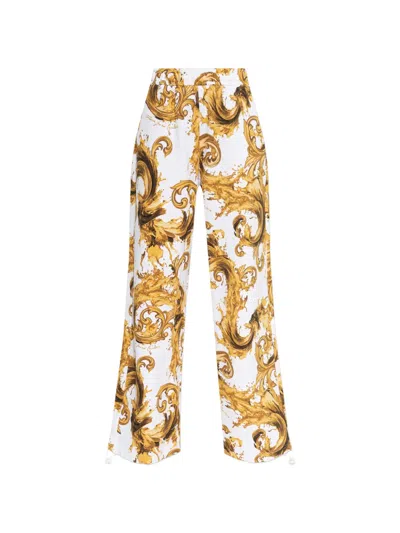 Versace Jeans Couture Printed Track Pants In White