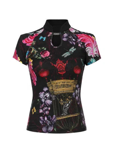 Versace Jeans Couture Qipao Plachet C T-shirt In Transparent