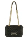 Versace Jeans Couture Quilted Chain-linked Shoulder Bag In 899