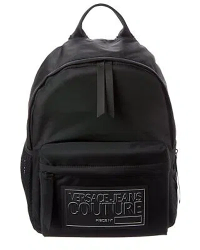 Pre-owned Versace Jeans Couture Range Box Logo Backpack Men's Black Os