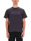 Versace Jeans Couture T-shirt With Printed Logo In Blue