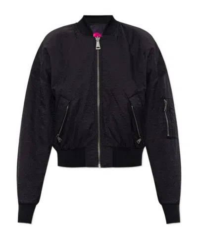 Versace Jeans Couture Reversible Bomber Jacket In Black