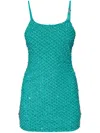 Versace Jeans Couture Rhinestone-embellished Mini Dress In Blue