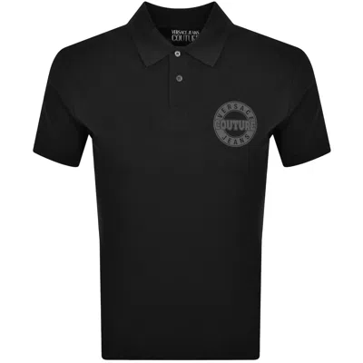 Versace Jeans Couture Round Logo Polo Black