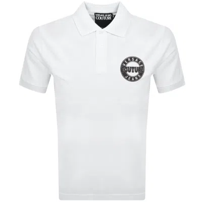 Versace Jeans Couture Round Logo Polo White