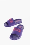 Versace Jeans Couture Rubber Shelly Slides With Embossed Logo