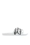 Versace Jeans Couture Slide Sandal With Logo In White