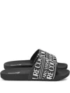 Versace Jeans Couture Sandal With Logo In Schwarz