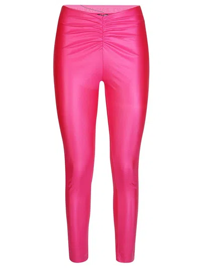 VERSACE JEANS COUTURE RUCHED COATED SKINNY LEGGINGS
