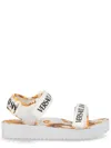 Versace Jeans Couture Logo Strap Sandals In Multi