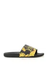 Versace Jeans Couture Chain Couture Moulded-footbed Slides In Multicolour